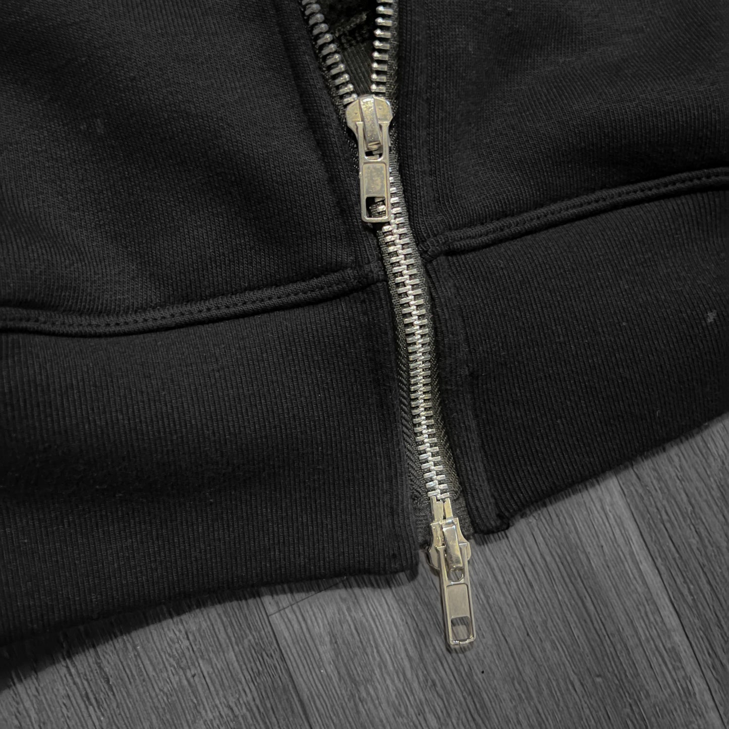 Black “Set Apart” Zip Through Hoodie