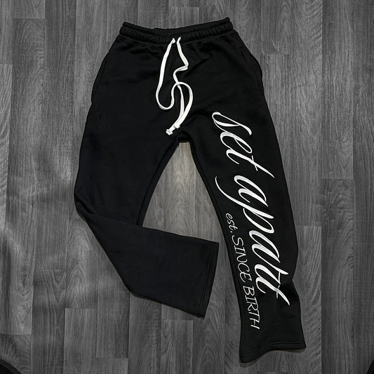 Black "Set Apart" Straight Leg Jogger