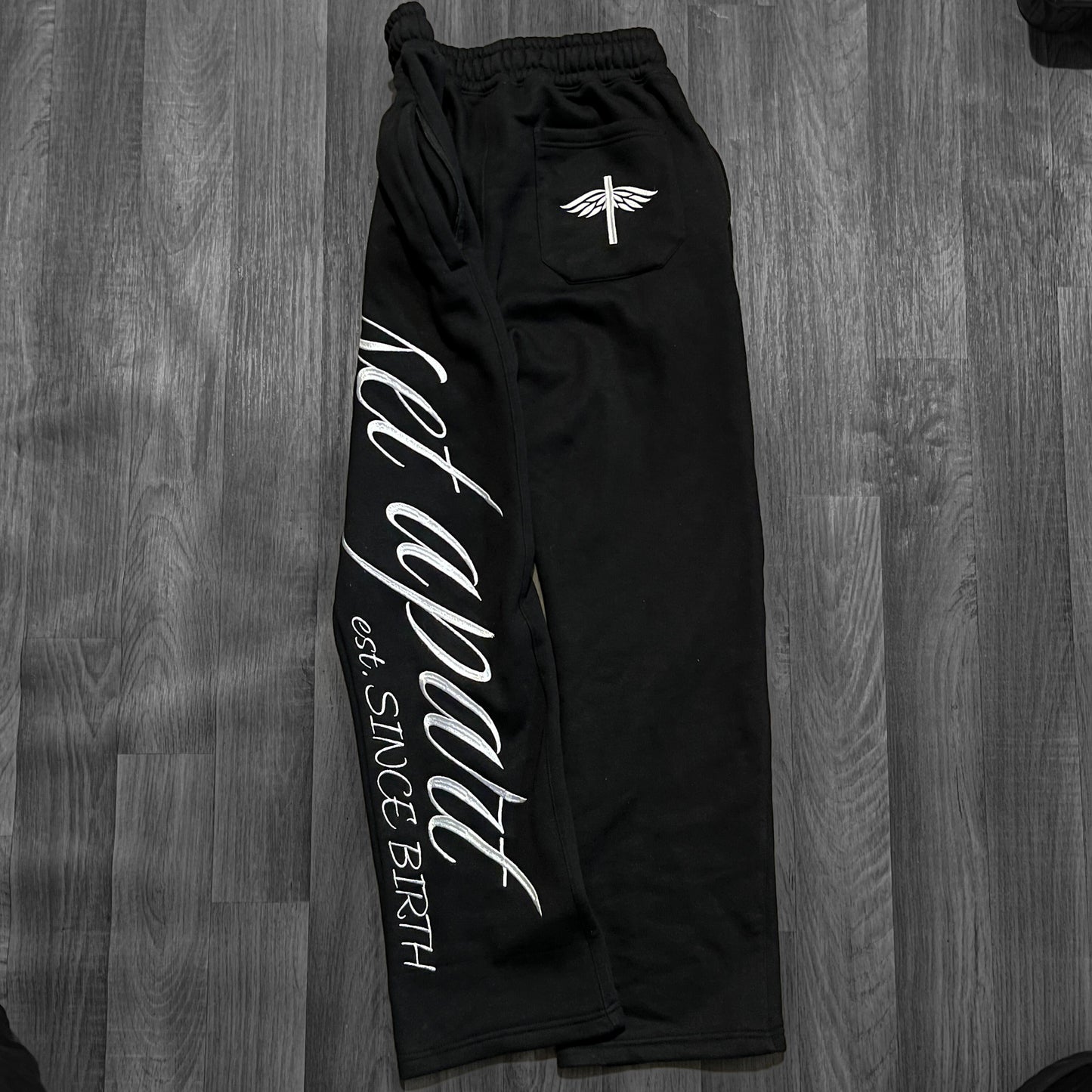 Black "Set Apart" Straight Leg Jogger